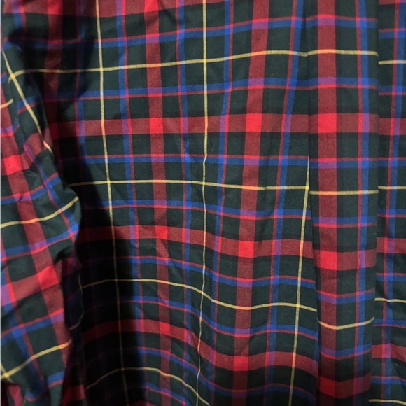L.L Bean Men's Wrinkle-Free Button Shirt Plaid Red Blue - Picture 5 of 5
